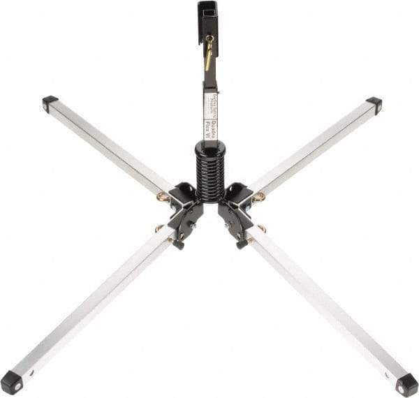 PRO-SAFE - 4' High, Roll-Up Traffic Sign Stand Kit - Aluminum/Steel, Compatible with 48" High x 48" Wide Signs, Silver & Black - Industrial Tool & Supply