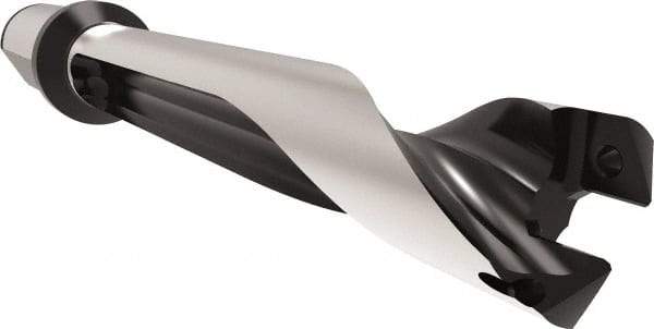 Allied Machine and Engineering - Series 26, 26 to 28.99mm Diam, 32mm Diam Straight Shank with Flange, Straight Flute Spade Drill - 145mm Max Depth, 186.1mm Body Length, 246.1mm OAL, Standard Length, Through Coolant - Industrial Tool & Supply