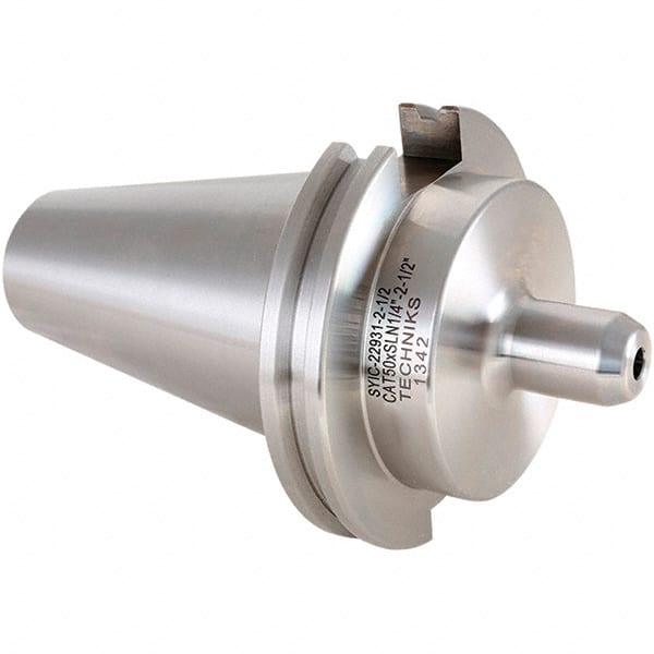 Techniks - CAT50 Taper Shank 1/4" Hole End Mill Holder/Adapter - Industrial Tool & Supply