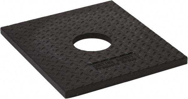 PRO-SAFE - 14" Wide x 3" High Rubber Delineator Base - 10 Lb, Black - Industrial Tool & Supply