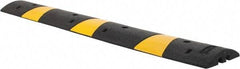 PRO-SAFE - 72" Long x 12" Wide x 2-1/4" High, Speed Bump - Black & Yellow, Rubber - Industrial Tool & Supply