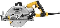 DeWALT - 15 Amps, 7-1/4" Blade Diam, 4,800 RPM, Electric Circular Saw - 120 Volts, 5/8" Arbor Hole, Left Blade - Industrial Tool & Supply