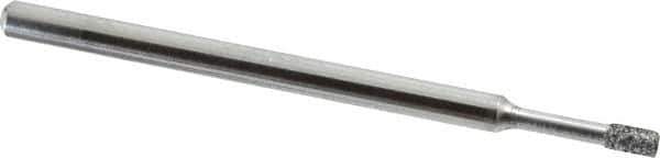 Strauss - 0.157" Head Thickness CBN Grinding Pin - 1/8" Shank Diam x 2" Shank Length, Medium Grade, 80 Grit - Industrial Tool & Supply