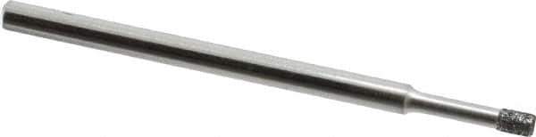 Strauss - 0.157" Head Thickness CBN Grinding Pin - 1/8" Shank Diam x 2" Shank Length, Medium Grade, 80 Grit - Industrial Tool & Supply