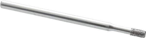 Strauss - 0.11" Head Diam x 0.157" Head Thickness CBN Grinding Pin - 1/8" Shank Diam x 2" Shank Length, Medium Grade, 80 Grit - Industrial Tool & Supply