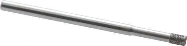 Strauss - 1/8" Head Diam x 0.157" Head Thickness CBN Grinding Pin - 1/8" Shank Diam x 2" Shank Length, Fine Grade, 120 Grit - Industrial Tool & Supply