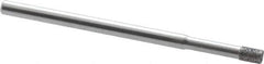 Strauss - 1/8" Head Diam x 0.157" Head Thickness CBN Grinding Pin - 1/8" Shank Diam x 2" Shank Length, Fine Grade, 120 Grit - Industrial Tool & Supply
