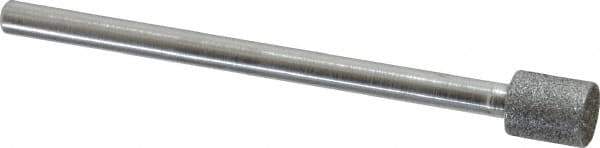 Strauss - 1/4" Head Diam x 0.276" Head Thickness CBN Grinding Pin - 1/8" Shank Diam x 2" Shank Length, (170 Mesh Grit) - Industrial Tool & Supply