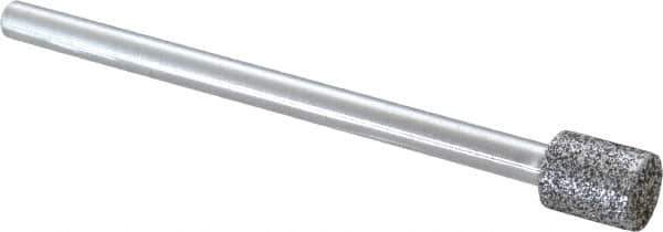 Strauss - 1/4" Head Diam x 0.276" Head Thickness CBN Grinding Pin - 1/8" Shank Diam x 2" Shank Length, Medium Grade, 80 Grit - Industrial Tool & Supply