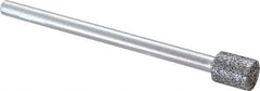 Strauss - 1/4" Head Diam x 0.276" Head Thickness CBN Grinding Pin - 1/8" Shank Diam x 2" Shank Length, Medium Grade, 80 Grit - Industrial Tool & Supply