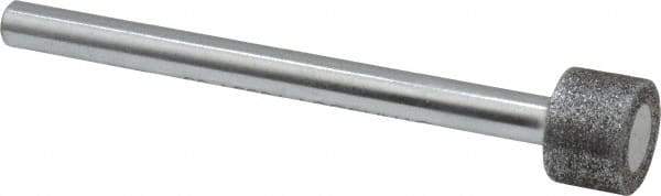 Strauss - 0.591" Head Diam x 0.394" Head Thickness CBN Grinding Pin - 1/4" Shank Diam x 3-1/2" Shank Length, Medium Grade, 80 Grit - Industrial Tool & Supply