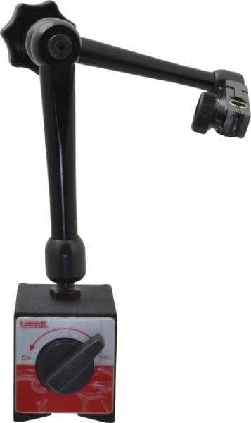 SPI - 180 Lb Magnetic Force, Fine Adjustment Indicator Positioner & Holder with Base - Articulated Arm, Rectangular Base, 2.17" Base Height, 2.36" Base Length, 2" Base Width - Industrial Tool & Supply