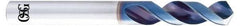 OSG - 0.3677" 120° Spiral Flute Vanadium High Speed Steel Screw Machine Drill Bit - Right Hand Cut, 40mm Flute Length, 90mm OAL, Faceted Point, Straight Shank - Industrial Tool & Supply