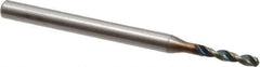 OSG - #50 140° Spiral Flute Vanadium High Speed Steel Screw Machine Drill Bit - WD1 Finish, Right Hand Cut, 11mm Flute Length, 43mm OAL, Faceted Point, Straight Shank - Industrial Tool & Supply