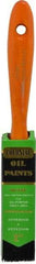 Premier Paint Roller - 1" Flat Hog Varnish Brush - 2-1/4" Bristle Length, 6-1/4" Wood Handle - Industrial Tool & Supply