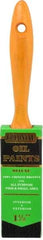 Premier Paint Roller - 1-1/2" Flat Hog Varnish Brush - 2-1/4" Bristle Length, 6-1/2" Wood Handle - Industrial Tool & Supply