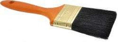 Premier Paint Roller - 3" Flat Hog Varnish Brush - 3" Bristle Length, 7-1/2" Wood Handle - Industrial Tool & Supply