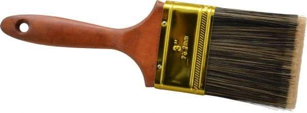 Premier Paint Roller - 3" Flat Synthetic Varnish Brush - 3" Bristle Length, 6-3/4" Wood Handle - Industrial Tool & Supply