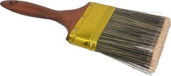 Premier Paint Roller - 4" Flat Synthetic Varnish Brush - 3-1/2" Bristle Length, 6" Wood Handle - Industrial Tool & Supply