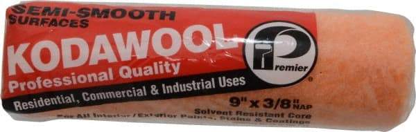 Premier Paint Roller - 3/8" Nap, 9" Wide Paint General Purpose Roller Cover - Semi-Smooth Texture, Wool/Poly Blend - Industrial Tool & Supply