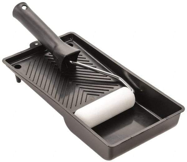 Premier Paint Roller - Mini Paint Roller Set - 4" Wide, Includes Paint Tray, Roller Cover & Frame - Industrial Tool & Supply