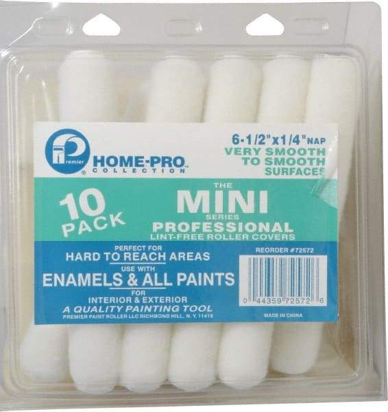 Premier Paint Roller - 1/4" Nap, Mini Paint Roller - 6-1/2" Wide, Includes Roller Cover - Industrial Tool & Supply