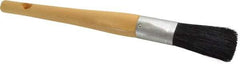 Premier Paint Roller - 1" Oval Hog Sash Brush - 2-3/4" Bristle Length, 8" Wood Handle - Industrial Tool & Supply