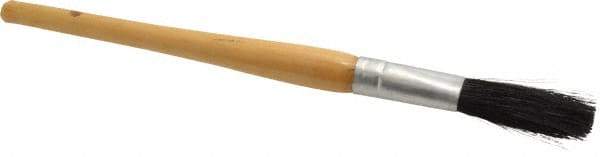 Premier Paint Roller - 1/4" Oval Hog Sash Brush - 1-3/4" Bristle Length, 5" Wood Handle - Industrial Tool & Supply