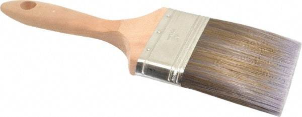 Premier Paint Roller - 4" Flat Synthetic Varnish Brush - 3-3/4" Bristle Length, 7-1/4" Wood Handle - Industrial Tool & Supply