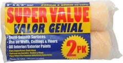 Premier Paint Roller - 3/8" Nap, 9" Wide Paint General Purpose Roller Cover - Semi-Smooth Texture, Polyester - Industrial Tool & Supply