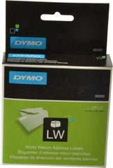Dymo - 2" Long, White Return Address Label - For Dymo & CoStar Printers - Industrial Tool & Supply
