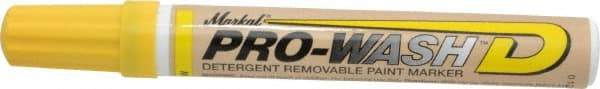 Markal - Yellow Oil-Based Paint Marker - Fine Tip, Alcohol Base Ink - Industrial Tool & Supply