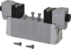 Parker - Double Solenoid, 2 Position, Aluminum Solenoid Valve - Normally Open Through Ports 1 & 2, Nitrile Seal - Industrial Tool & Supply