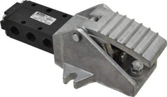 Parker - 0.83 CV Rate, 1/4" NPT Inlet Direct Air 4 Mechanical Spool Valve - 4 Way, 2 Position, 150 Max psi, Pedal Spring Return - Industrial Tool & Supply