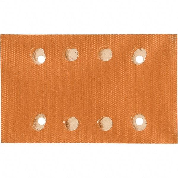 Dynabrade - 5 x 3-1/4" Rectangular Hook Face Backing Pad - Dynabug II Compatible, Screw Attachment, Vacuum Pad, 3/8" Thick, Medium Density, Short Nap - Industrial Tool & Supply
