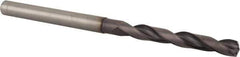 Value Collection - 1/4" 140° Solid Carbide Jobber Drill - TiAlN Finish, Right Hand Cut, Spiral Flute, Straight Shank, 4-19/64" OAL, Standard Point - Industrial Tool & Supply