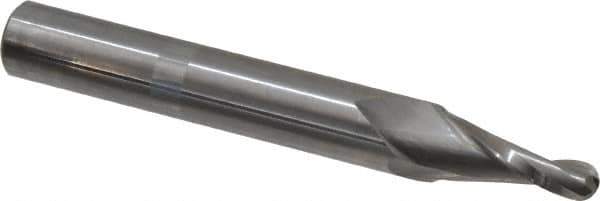 Onsrud - 1/4" Cutting Diam x 1" Length of Cut, 2 Flute, Upcut Spiral Router Bit - Uncoated, Right Hand Cut, Solid Carbide, 4" OAL x 1/2" Shank Diam, Ball End Taper - Industrial Tool & Supply