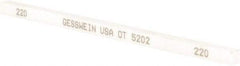 Made in USA - 220 Grit Aluminum Oxide Square Polishing Stone - Very Fine Grade, 1/4" Wide x 6" Long x 1/4" Thick, Oil Filled - Industrial Tool & Supply