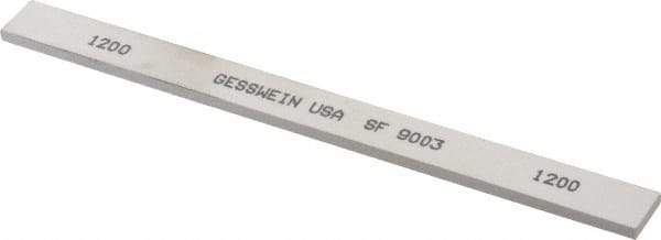 Made in USA - 1200 Grit Aluminum Oxide Rectangular Polishing Stone - Ultra Fine Grade, 1/2" Wide x 6" Long x 1/8" Thick - Industrial Tool & Supply