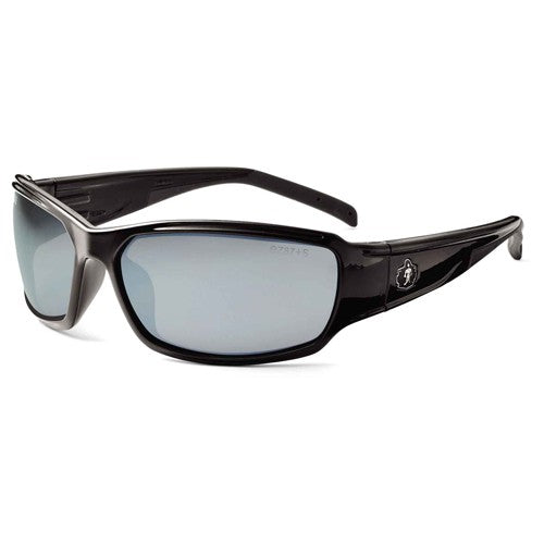Thor Silver Mirror Lens Black Safety Glasses - Industrial Tool & Supply