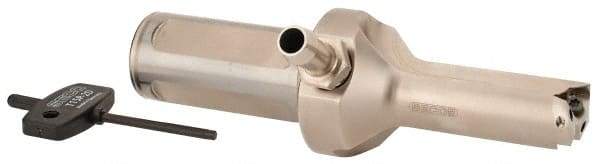 Seco - 2.124" Max Drill Depth, 2xD, 1-1/16" Diam, Indexable Insert Drill - 2 Inserts, 1-1/4" Shank Diam, Straight Shank - Industrial Tool & Supply