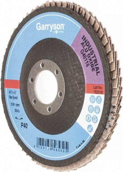 Garryson - Flap Disc - Nylon Backing, Arbor Attaching System - Industrial Tool & Supply