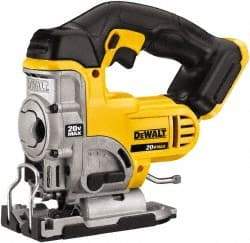 DeWALT - 20 Volt, 3,000 SPM, 1" Stroke Length, Cordless Jigsaw - Industrial Tool & Supply