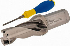 Iscar - 2.87" Max Drill Depth, 2xD, 1-7/16" Diam, Indexable Insert Drill - 2 Inserts, 1-1/2" Shank Diam, Straight Shank - Industrial Tool & Supply