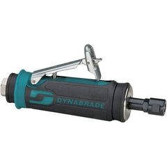 Dynabrade - 1/4" Collet, Straight Handle, Air Angle Die Grinder - 30,000 RPM, Rear Exhaust, 27 CFM, 0.4 hp, 90 psi, 1/4 NPT Inlet - Industrial Tool & Supply