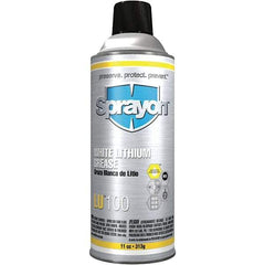 Sprayon - 11 oz Aerosol Lithium General Purpose Grease - Off White, 275°F Max Temp, NLGIG 2, - Industrial Tool & Supply