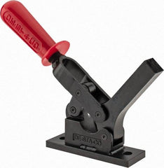 De-Sta-Co - 1,299 Lb Holding Capacity, Horizontal Handle, Manual Hold Down Toggle Clamp - 69° Handle Movement, 90° Bar Opening, Solid Bar, Flanged Base, Oxide Finish, Forged Alloy Steel - Industrial Tool & Supply