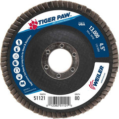 ‎4-1/2″ Tiger Paw Abrasive Flap Disc, Angled, Phenolic Backing, 80Z, 7/8″ Arbor Hole - Industrial Tool & Supply