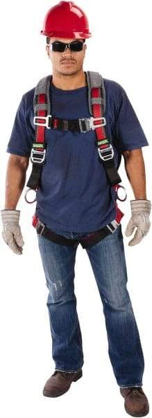 MSA - 310 Lb Capacity, Size X-Large, Full Body Vest Harness - Webbing, Quick-Connect Leg Straps, Quick-Connect Chest Strap, Full Body Protection - Industrial Tool & Supply