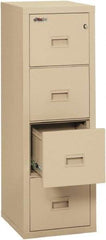 FireKing - 17-3/4" Wide x 52-3/4" High x 22-1/8" Deep, 4 Drawer Vertical File - Steel, Parchment - Industrial Tool & Supply